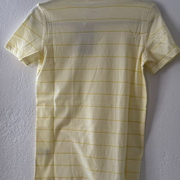 Everlane women’s Yellow Stripe Organic Cotton Crew T-Shirt Size S - Picture 5 of 5